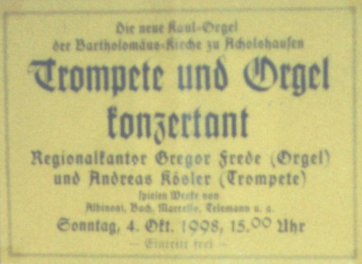 Trompete und Orgel
                            konzertant